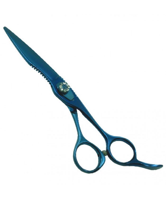 Razor Scissors Blue Coated (5)